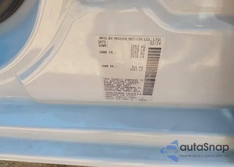 2024 Nissan Altima Sr Fwd из США, поврежденный, VIN 1N4BL4CV6RN389974